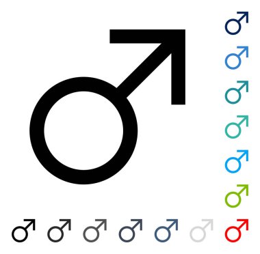 Mars erkek simge vektör simgesi