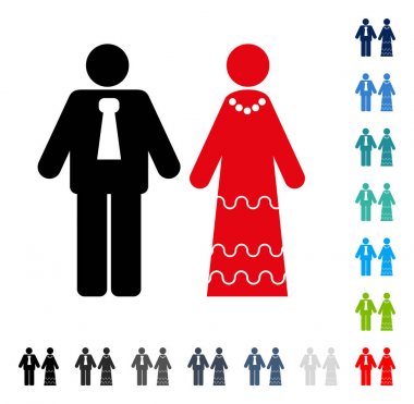 Yeni evliler vektör simgesi