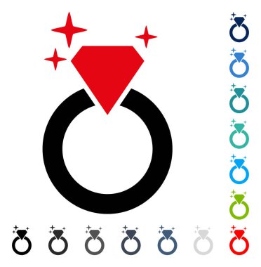 Elmas yüzük vektör simge ışıltı