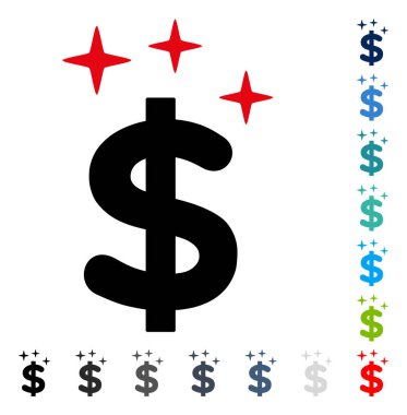 Işıltı Doları simge vektör simgesi