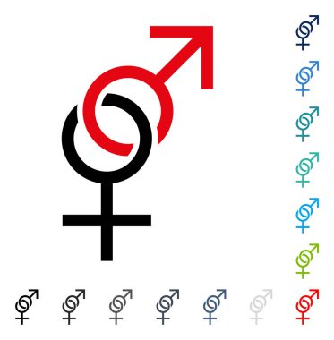 Seks sembolü vektör simgesi