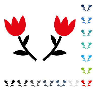 Lale çiçek vektör simgesi