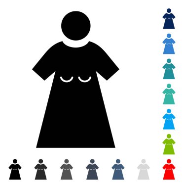 Kadın şekil vektör simgesi