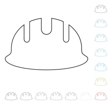 Oluşturucu işçisi vektör satırı simgesi