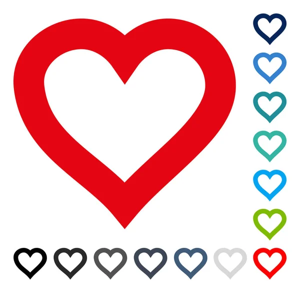 Valentine Heart Vector Icon — Stock Vector