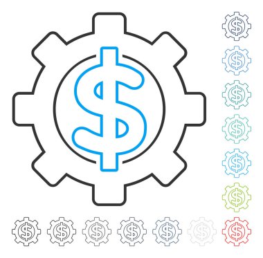 Finansal seçenekler vektör kontur simgesini