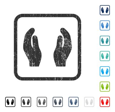 Alkış eller simgesini kauçuk filigran