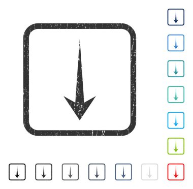 Simge kauçuk filigran aşağı ok