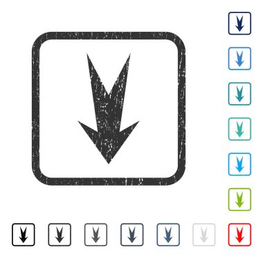 Simge kauçuk filigran aşağı ok