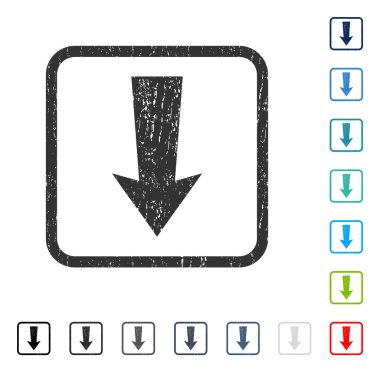 Simge kauçuk filigran aşağı ok