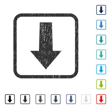 Simge kauçuk filigran aşağı ok