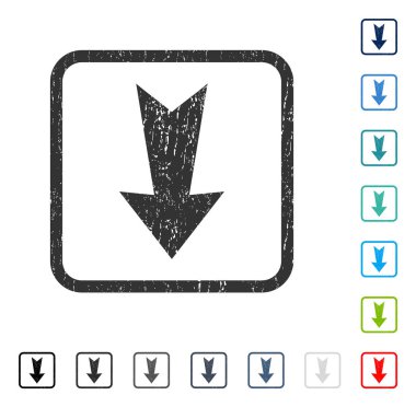 Simge kauçuk filigran aşağı ok