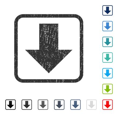 Simge kauçuk filigran aşağı ok