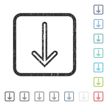 Simge kauçuk filigran aşağı ok