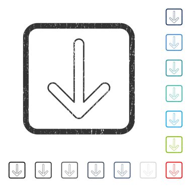 Simge kauçuk filigran aşağı ok