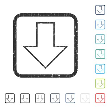 Simge kauçuk filigran aşağı ok