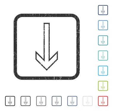 Simge kauçuk filigran aşağı ok