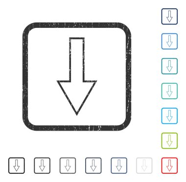 Simge kauçuk filigran aşağı ok