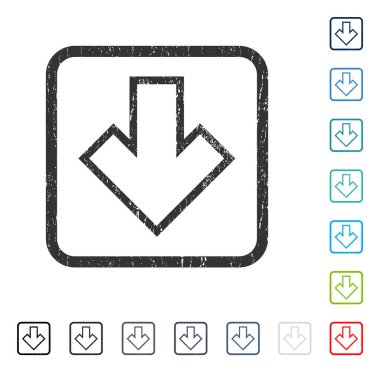 Simge kauçuk filigran aşağı ok