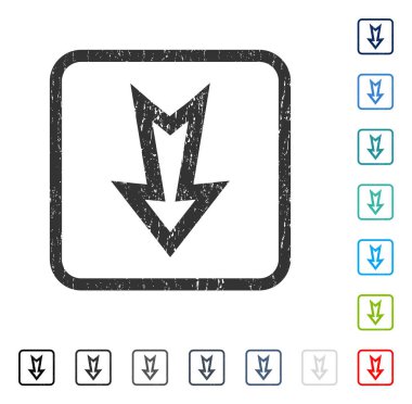 Simge kauçuk filigran aşağı ok