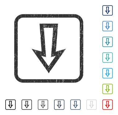 Simge kauçuk filigran aşağı ok