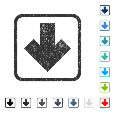 Simge kauçuk filigran aşağı ok