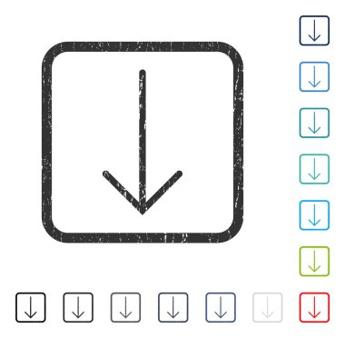 Simge kauçuk filigran aşağı ok