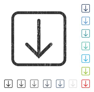 Simge kauçuk filigran aşağı ok