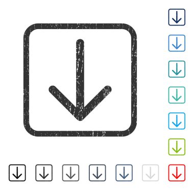 Simge kauçuk filigran aşağı ok