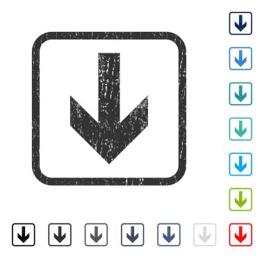 Simge kauçuk filigran aşağı ok