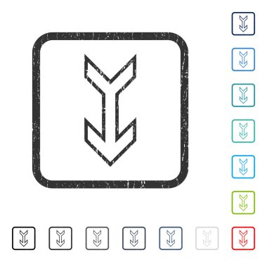 Simge kauçuk filigran aşağı ok