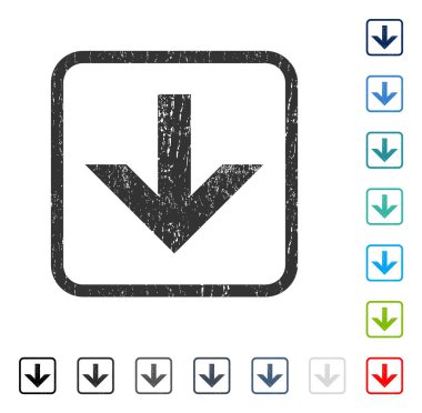 Simge kauçuk filigran aşağı ok