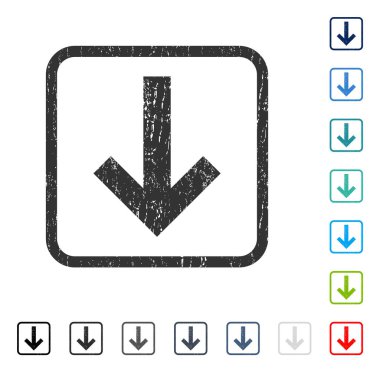 Simge kauçuk filigran aşağı ok