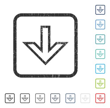 Simge kauçuk filigran aşağı ok