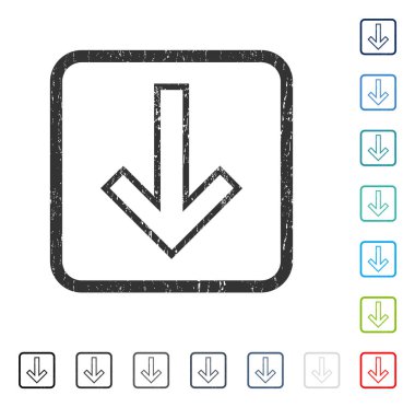 Simge kauçuk filigran aşağı ok