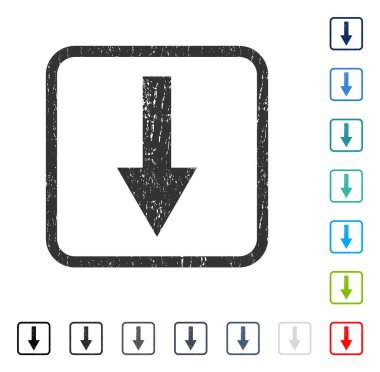 Simge kauçuk filigran aşağı ok