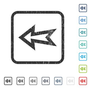 Ok sol simgesi kauçuk filigran