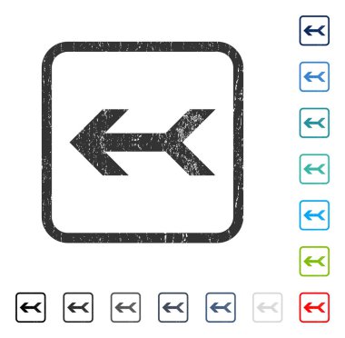 Ok sol simgesi kauçuk filigran