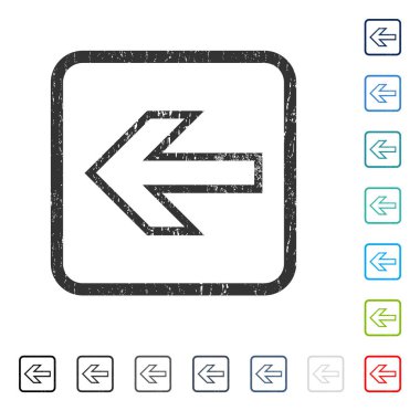 Ok sol simgesi kauçuk filigran