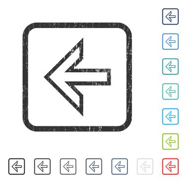 Ok sol simgesi kauçuk filigran