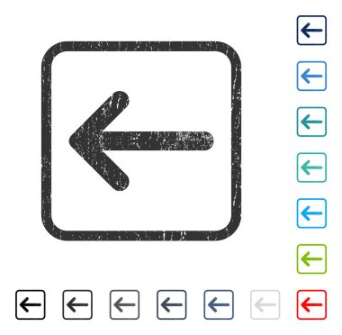 Ok sol simgesi kauçuk filigran