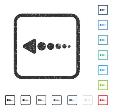 Ok sol simgesi kauçuk filigran