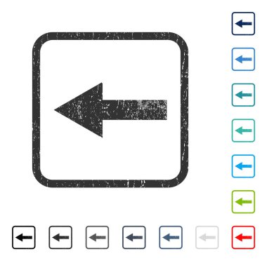 Ok sol simgesi kauçuk filigran