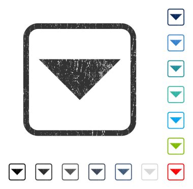 Simge kauçuk filigran aşağı ok ucu