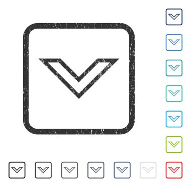 Simge kauçuk filigran aşağı ok ucu