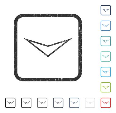 Simge kauçuk filigran aşağı ok ucu