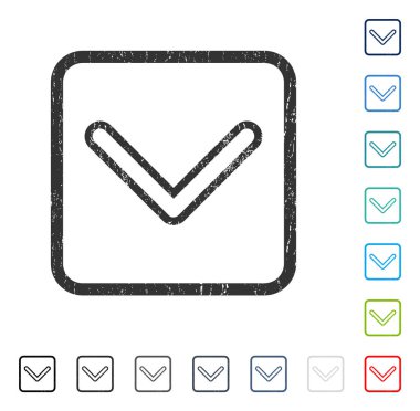 Simge kauçuk filigran aşağı ok ucu
