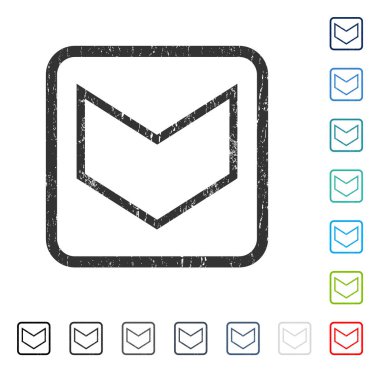 Simge kauçuk filigran aşağı ok ucu