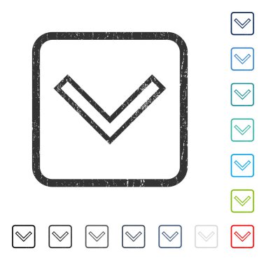 Simge kauçuk filigran aşağı ok ucu