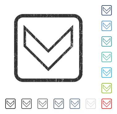 Simge kauçuk filigran aşağı ok ucu